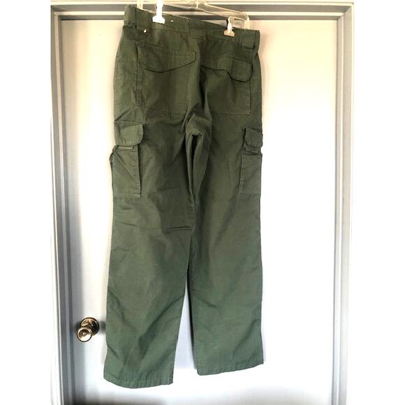 Tru Spec Men Green Tactical Pant Cargo Pocket Ripstop Adjust Waist Size 34/34 - Picture 2 of 8